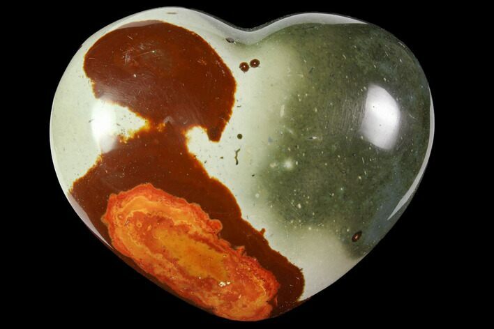 Wide, Polychrome Jasper Heart - Madagascar #118615